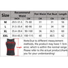 A size chart for a men's seamless compression tank top showing measurements in inches and centimeters.