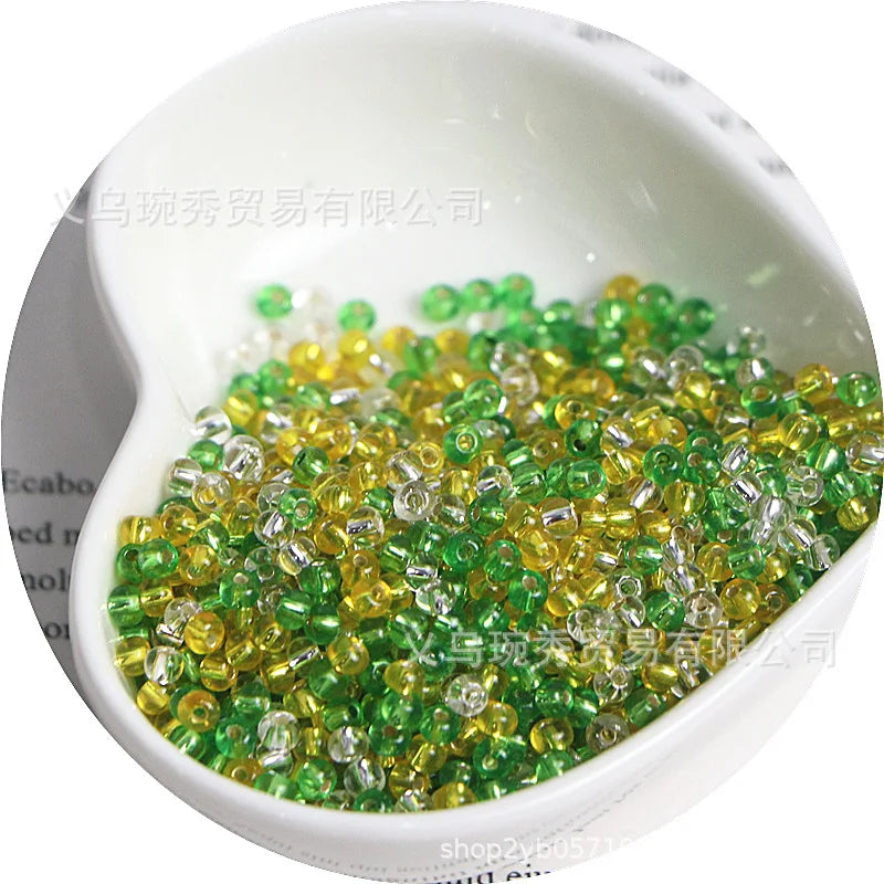 Silver Rice Glass Beads for Jewelry Making