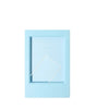 A light blue mini film frame for displaying instant photos.
