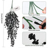 A long, hanging artificial black vine plant with five stems and detachable leaves.