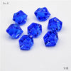 Eight faceted blue crystal ice cube acrylic stones for vase filler and decor