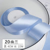 Ruban décoratif en satin bleu clair, 20 pièces, mesure 4 cm de large et 22 mètres de long.