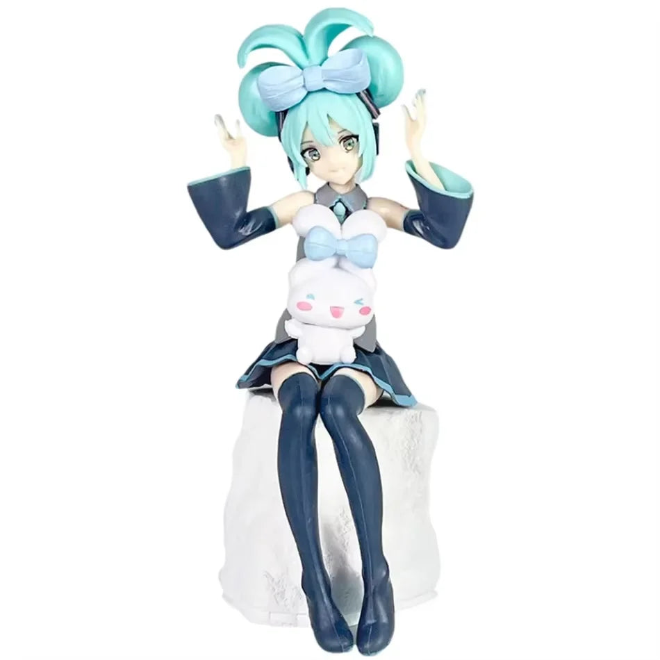 Gothic Lolita Miku action fairy doll with light blue hair and blue outfit