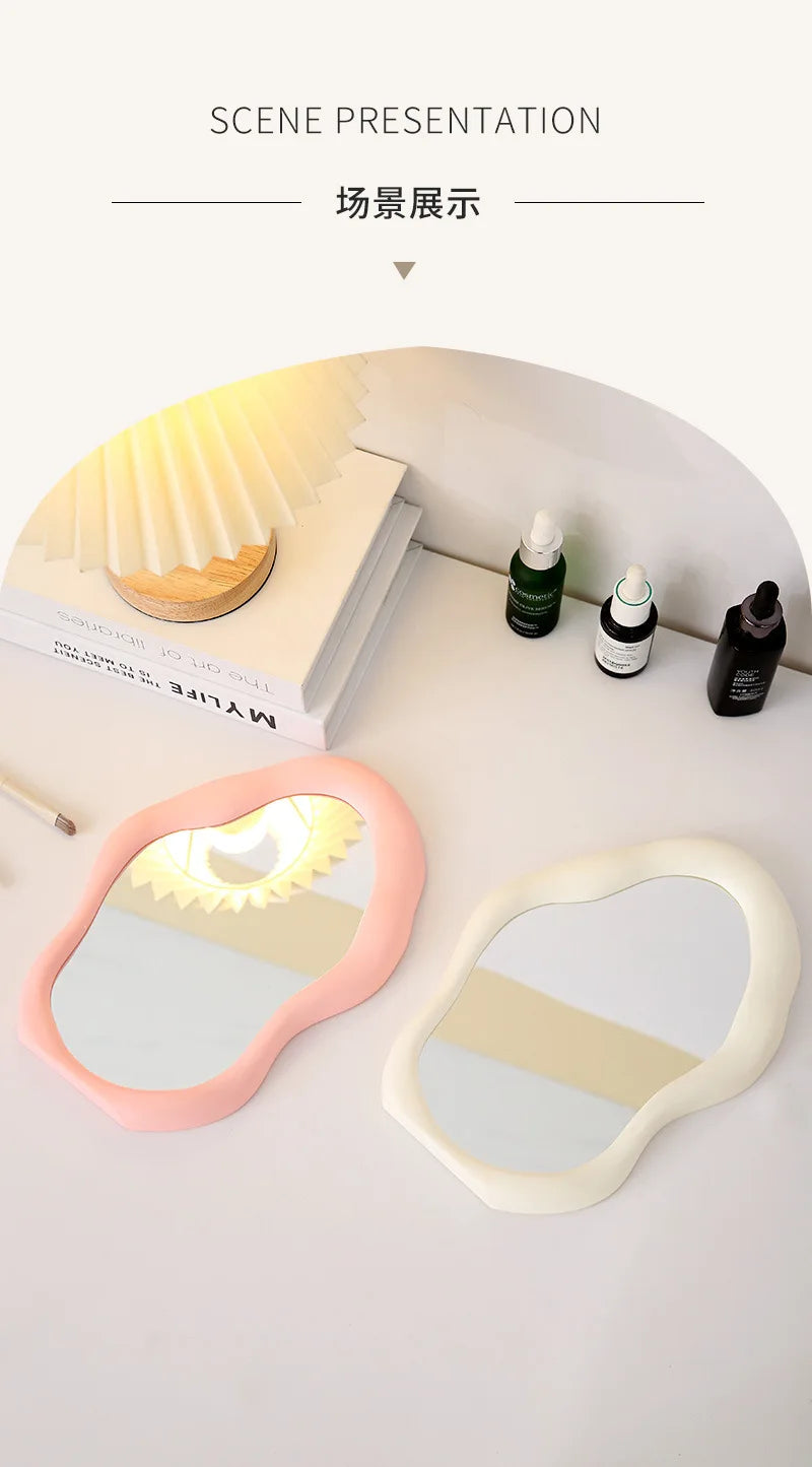 Cloud-Shaped Folding Mirror for Dorm & On-the-Go Beauty