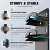 Wall mounted hat storage organizer featuring a curved button holder and upgraded circular bayonet design for sturdy storage.
