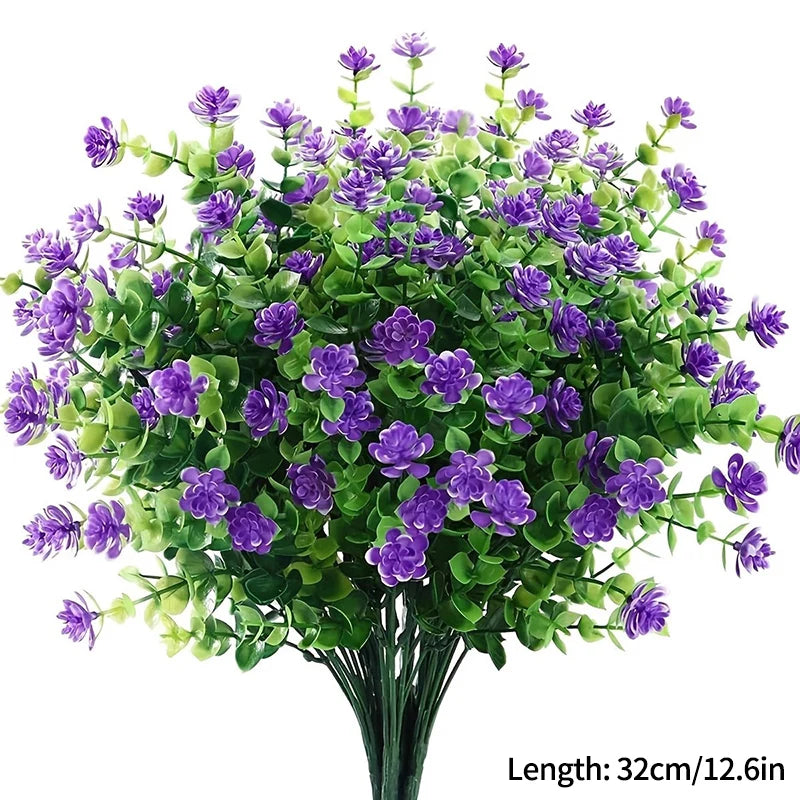 Bouquet de fleurs d'automne artificiel et d'Halloween avec feuillage violet et vert