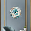 A round wall clock featuring a detailed illustration of a sea turtle on a textured background.