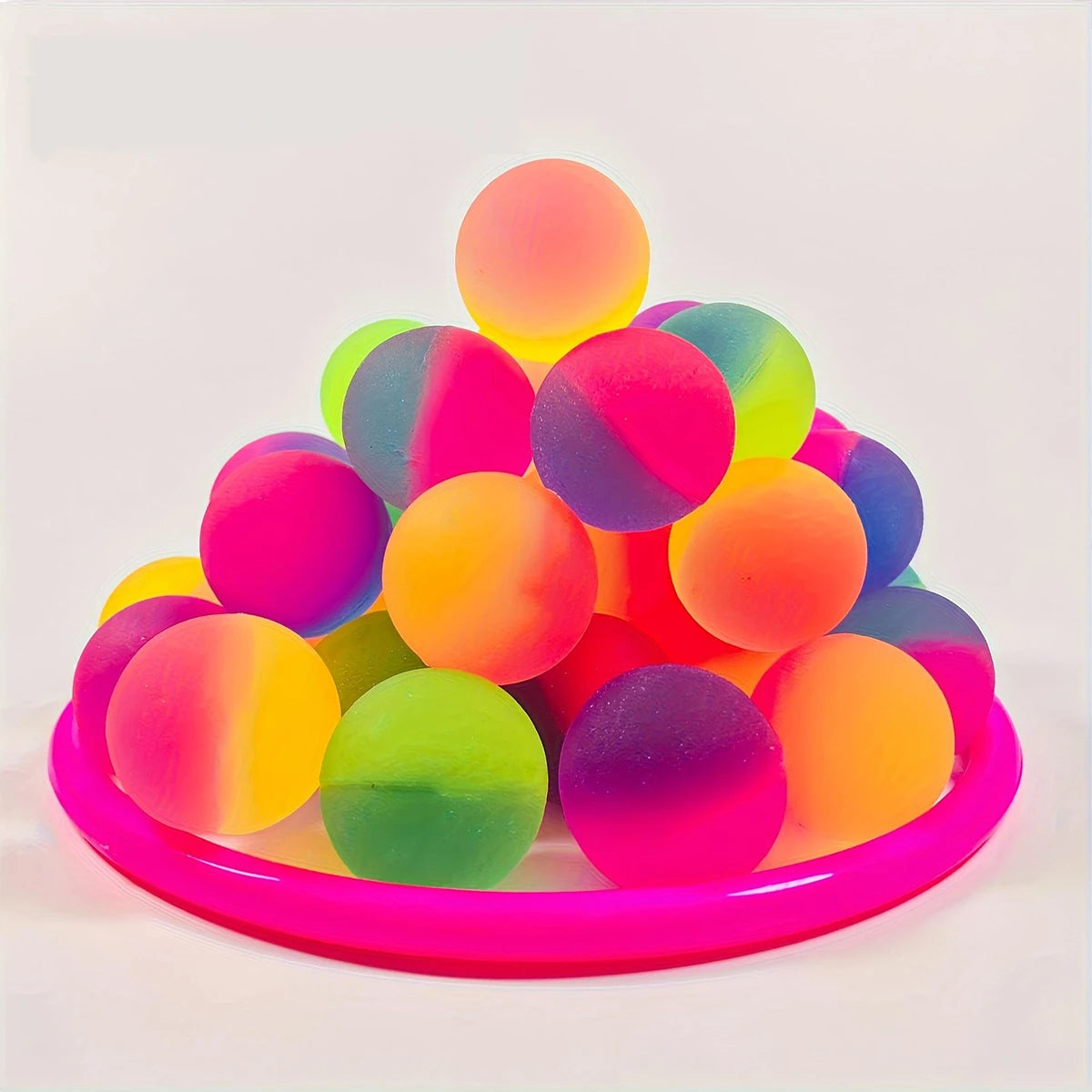Rainbow Bouncy Balls for Party Favors and Prizes (20-Pack)