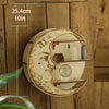 3-Tier Round Wooden Wall Shelf with Crystal Display
