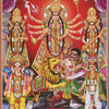 Durga Goddess Vintage Canvas Wall Art – Hindu Deity Print for Living Room & Home Decor