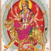 Durga Goddess Vintage Canvas Wall Art – Hindu Deity Print for Living Room & Home Decor