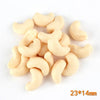 A pile of realistic resin fake corn miniatures in a light beige color.