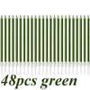 48 pieces of green birthday candles with white tips