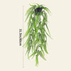 A set of four realistic hanging artificial ivy vines with bright green foliage used for indoor and outdoor decor.