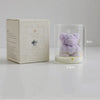 Rose Bear Scented Soy Wax Candle in Glass Cup
