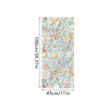 Botanical print static cling window film featuring delicate branches and colorful birds