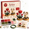 A box set of Aries DIY beaded garden kit featuring a ceramic figure and beads for crafting.