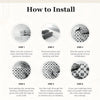 Instructions for installing Moroccan pattern floor stickers in six steps