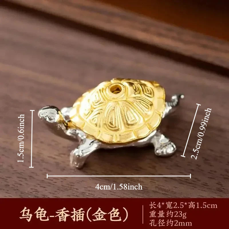 Vintage Bronze Turtle Incense Stick Holder