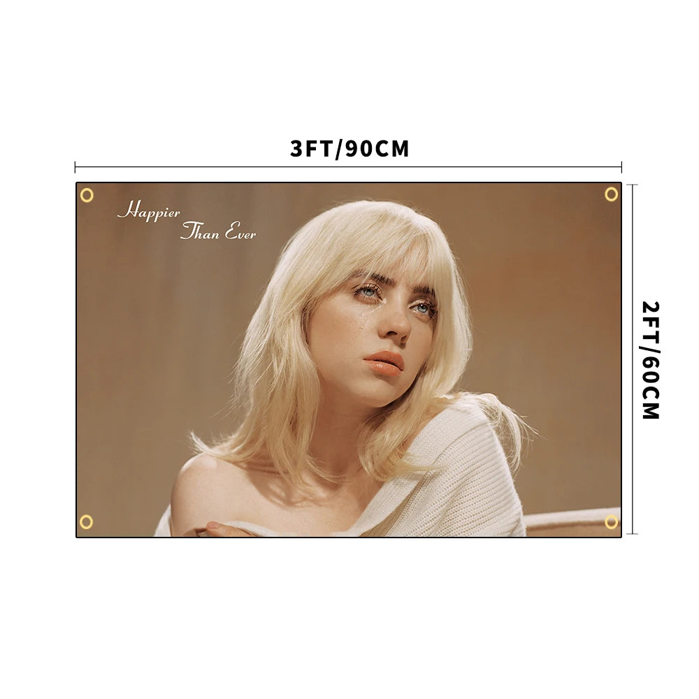 Retrato de una mujer rubia con cabello claro vistiendo una blusa blanca, enmarcado en un lienzo rectangular.