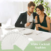 Scalloped Cocktail Napkins, 2-Ply Premium Disposable Paper Napkins (100 Pack)