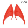 A pair of realistic red latex elf ears for cosplay and costume parties, measuring 12cm.