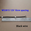 Black wire with WS2815 LEDs showing 10cm spacing for 12V addressable string lights