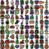 A collection of colorful Halloween-themed graffiti design photo stickers for gadgets.