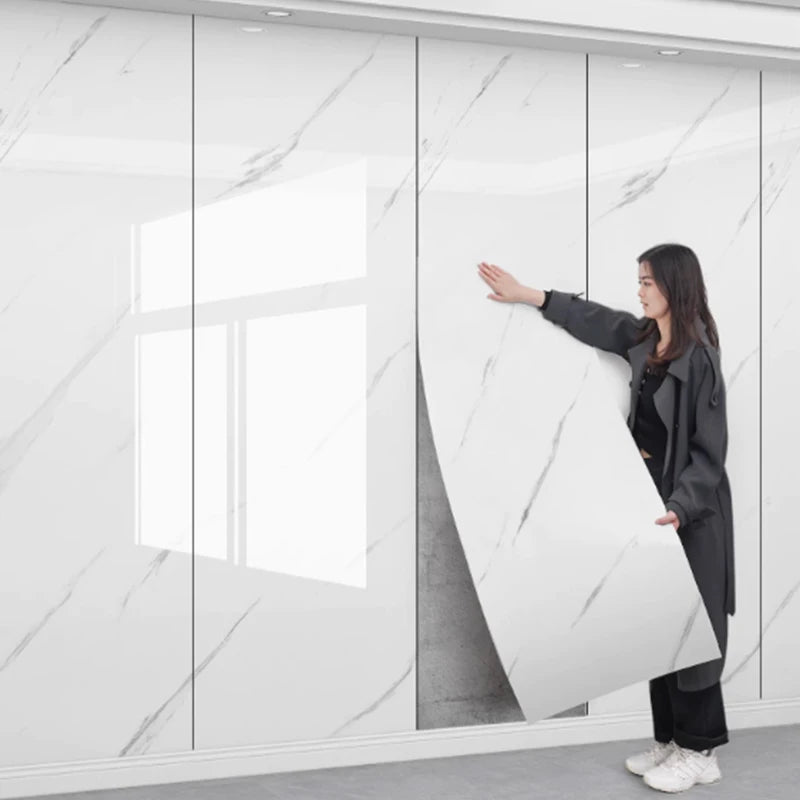 Marble-Pattern Self-Adhesive Peel and Stick Wallpaper