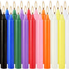 A collection of twenty hand-poured soy wax stick candles in various colors including black, blue, green, purple, red, pink, o