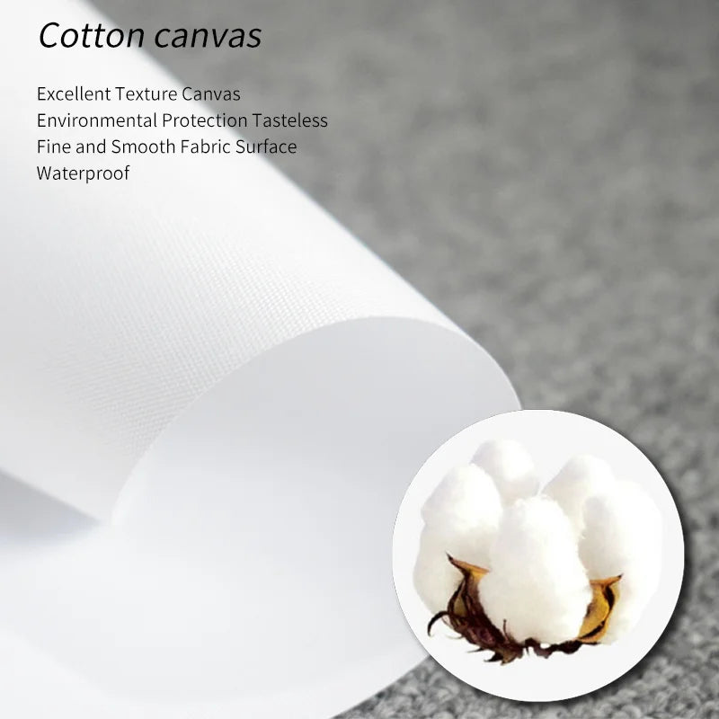 Gros plan sur un tissu en toile de coton blanc avec des fibres blanches duveteuses visibles.