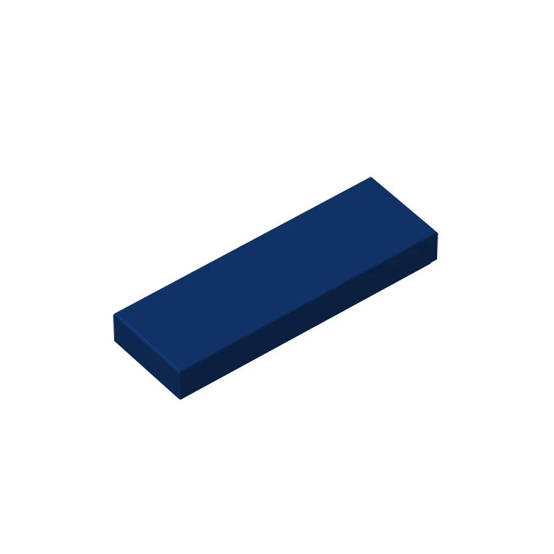A rectangular building brick tile in a dark blue color.