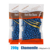 A package of Hard Wax Beans for body hair removal containing blue wax beans.