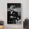 Canvas wall art featuring a black and white portrait of a man with the text The World Is Yours