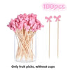 Eco-Friendly Bamboo Cocktail Picks with Cute Toppers (100 Pack)