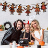 Vintage Wooden Halloween Garland Set (6 Pcs)