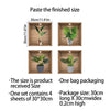Un ensemble de quatre plateaux en bois pour plantes, montrant les tailles finies et les détails de l'emballage.