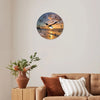 Wooden Patterned Wall Clock with Silent Quartz Movement