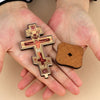 Handcrafted Wooden Orthodox Crucifix Desk Display