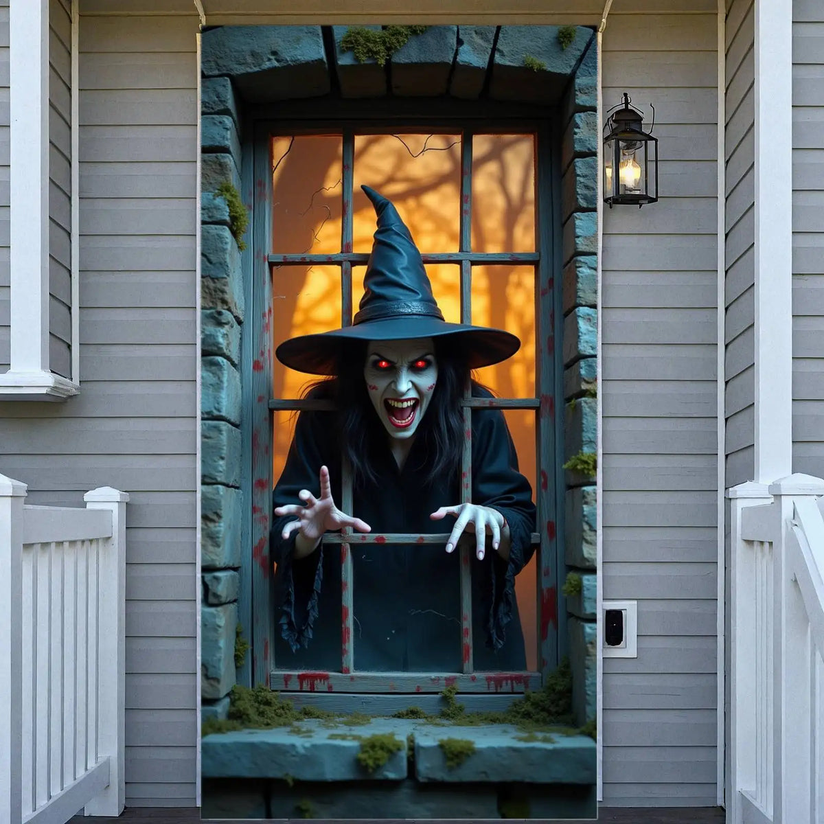 Large Halloween Witch Door Banner with Classic Spooky Design