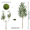 Artificial moss tree branches shown as three parts ready for assembly without a pot.