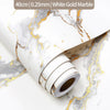Roll of 40cm White Gold Marble contact paper for DIY decor