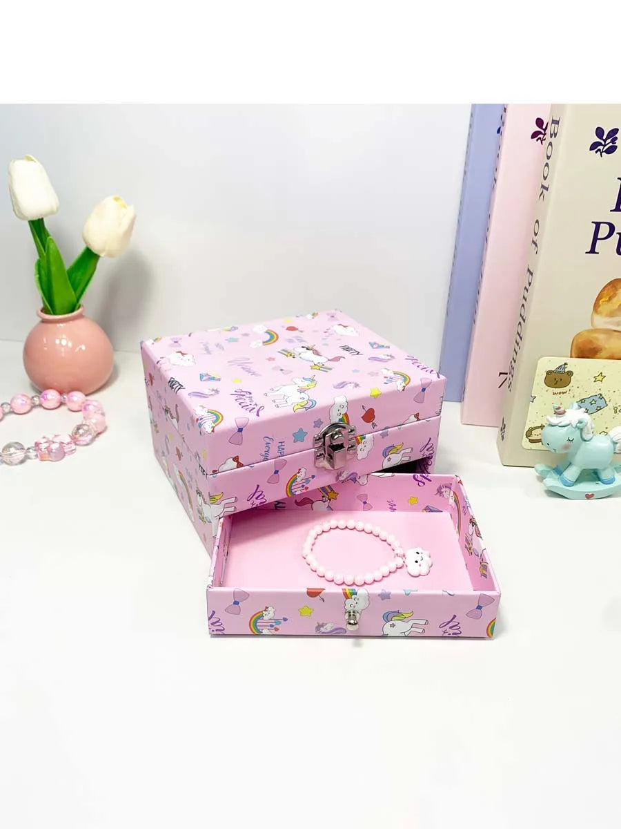 Ballet Jewelry Music Box with Rotating Dancer and Storage Drawer