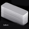 A stack of clear, rectangular double-sided adhesive tape with dimensions 3x8cm.