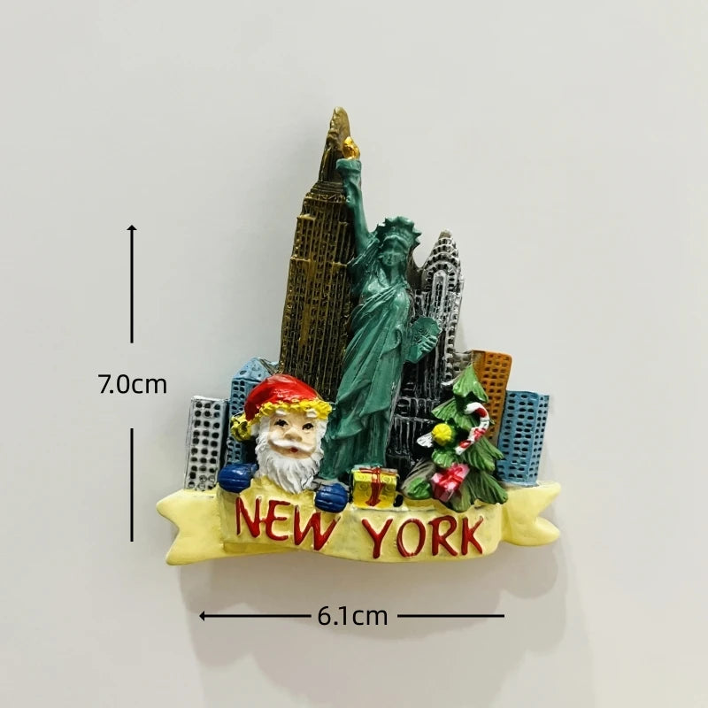 3D Resin Fridge Magnets – Iconic American Landmarks