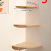 Corner Floating Wooden Wall Shelves for Home Decor