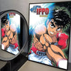 A canvas poster featuring an illustration of the boxer Ippo from Hajime no Ippo, showing him in a fighting pose.
