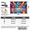 A vibrant disco dance floor backdrop banner featuring a reflective grid pattern and bright lights.