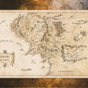 Vintage retro world map canvas wall art showing a historical map of the Middle East