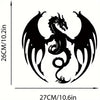 Black silhouette of a dragon or wyvern with wings, used as elegant Christian decor.